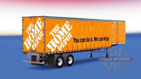 Rideau semi-remorque Home Depot pour American Truck Simulator