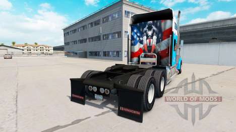 La peau de Captain America sur le camion Kenwort pour American Truck Simulator