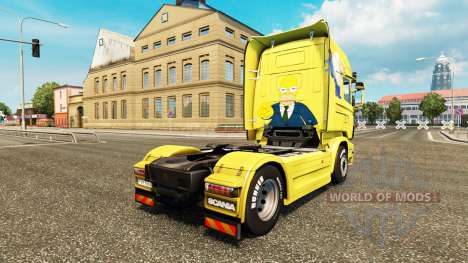 Homer Simpsons peau pour Scania camion pour Euro Truck Simulator 2
