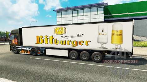 Haut Bitburger auf dem Anhänger für Euro Truck Simulator 2