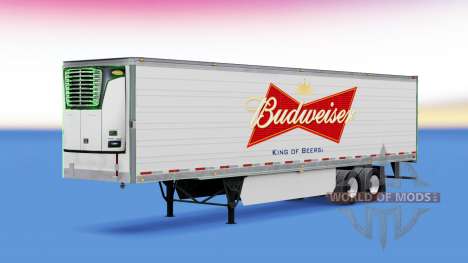 Haut auf Budweiser reefer-Auflieger für American Truck Simulator