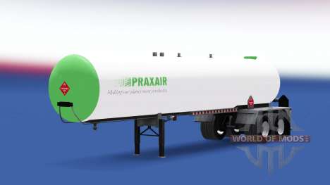Haut Praxair Kraftstoff-semi-trailer für American Truck Simulator