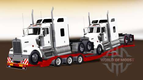 Faible image de chalut avec une charge de tracte pour American Truck Simulator