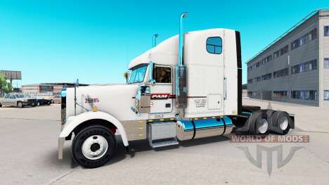 Die Haut auf PAM-Transport-LKW Freightliner Clas für American Truck Simulator