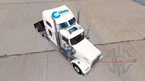 Haut Celadon-Logistik auf LKW-Kenworth W900 für American Truck Simulator