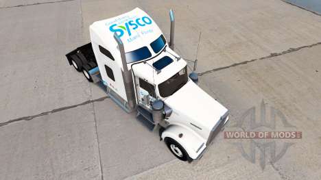 Die Haut auf der Sysco-truck Kenworth W900 für American Truck Simulator