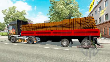 Flachbett-Auflieger mit Ladung für Euro Truck Simulator 2