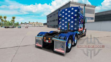 La peau Drapeau USA tracteur sur un Kenworth T80 pour American Truck Simulator
