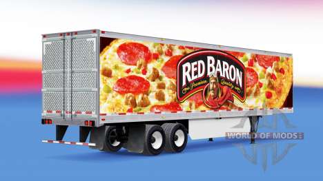 Red Baron Haut auf der reefer-trailer für American Truck Simulator