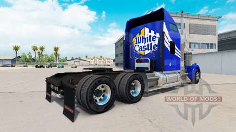 La peau Château Blanc sur le camion Kenworth W90 pour American Truck Simulator