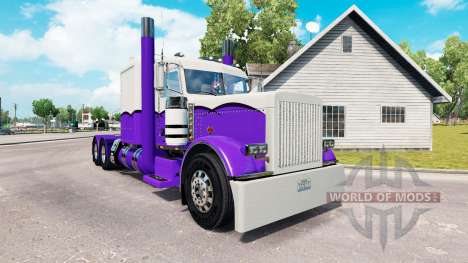 Haut Lila und Weiß für die truck-Peterbilt 389 für American Truck Simulator