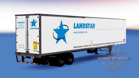 La peau Landstar sur la remorque pour American Truck Simulator