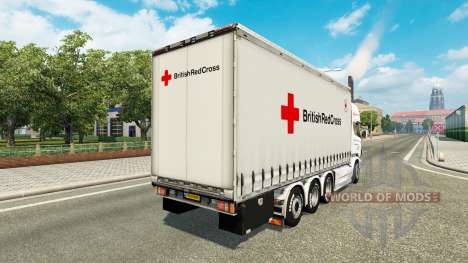 Scania R730 Tandem British Red Cross pour Euro Truck Simulator 2