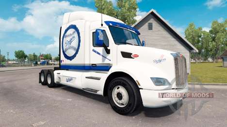 LA Dodgers-skin für den truck Peterbilt für American Truck Simulator