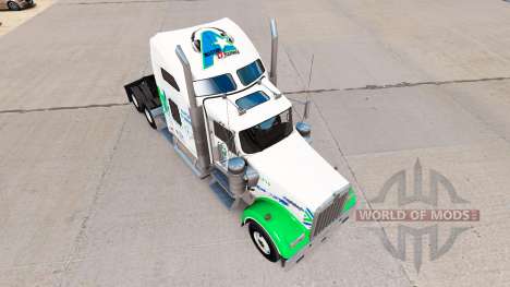 La peau All Star FJ Service sur le camion Kenwor pour American Truck Simulator