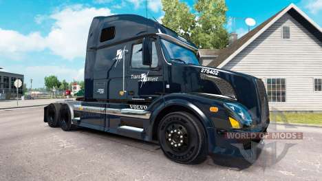 La peau Trans Ouest de tracteur routier Volvo VN pour American Truck Simulator