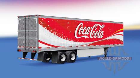 Haut Coca-Cola kühl-Auflieger für American Truck Simulator
