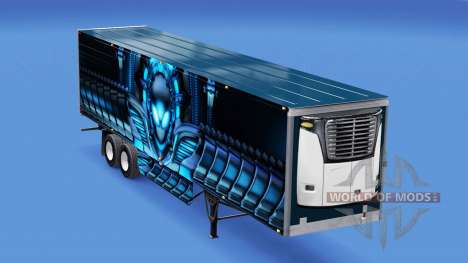 La peau Alienware par frigorifique semi-remorque pour American Truck Simulator