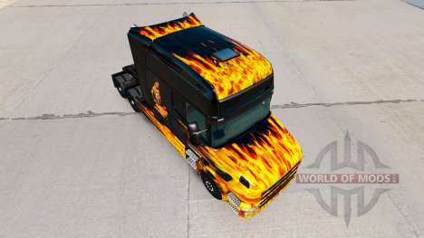 La peau Chaude de Monter sur tracteur Scania T pour American Truck Simulator