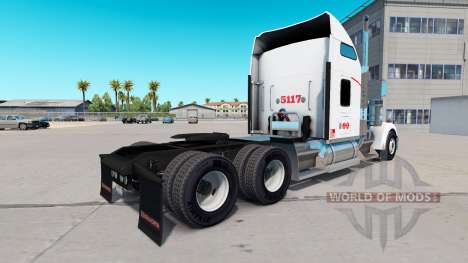 La peau Heartland Express, [blanc] de camion Ken pour American Truck Simulator