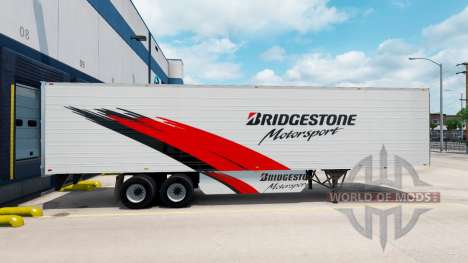 Bridgestone Haut auf der reefer-trailer für American Truck Simulator