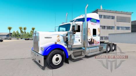 Haut Holly Willoughby, auf der die LKW-Kenworth  für American Truck Simulator