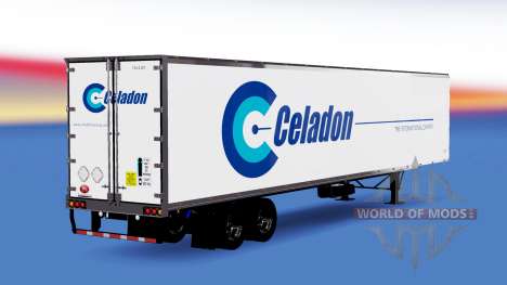 Celadon Haut auf dem Anhänger für American Truck Simulator