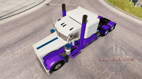 Haut Lila und Weiß für die truck-Peterbilt 389 für American Truck Simulator