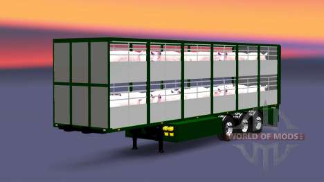 Semi-remorque-bovins transporteur Ferkel Trans pour Euro Truck Simulator 2