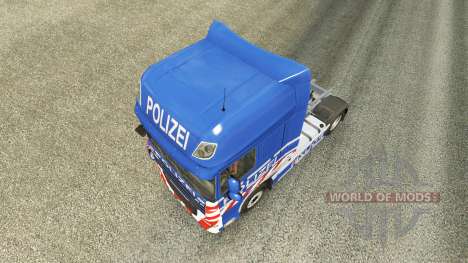 Polizei skin für den DAF-LKW für Euro Truck Simulator 2