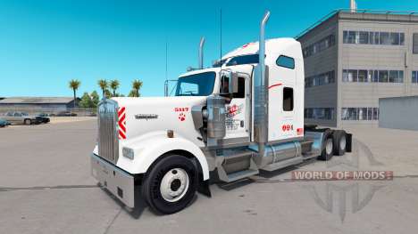 La peau Heartland Express, [blanc] de camion Ken pour American Truck Simulator