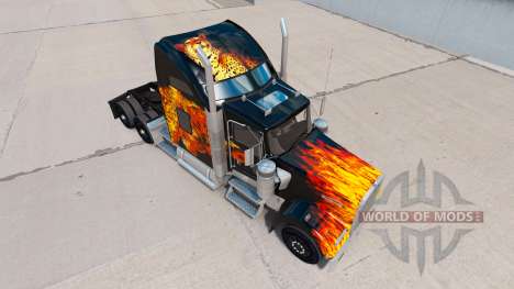 La peau des Tigres Dans les Flammes sur le camio pour American Truck Simulator