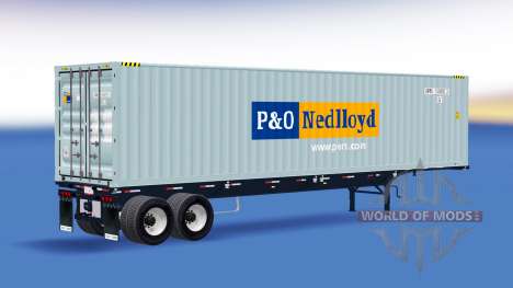 Sattelauflieger mit 40-Fuß-container für American Truck Simulator