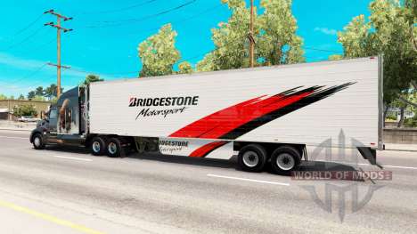 Bridgestone Haut auf der reefer-trailer für American Truck Simulator