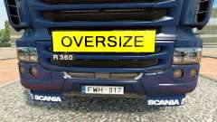 Oversize Sign pour Euro Truck Simulator 2