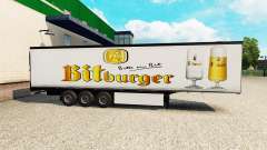 La peau Bitburger sur la remorque pour Euro Truck Simulator 2
