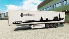 Die Haut Hamburg, die auf dem Anhänger für Euro Truck Simulator 2