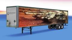 Haut World of Tanks auf dem trailer für American Truck Simulator