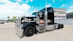 La peau Rapide et Furieux sur le camion Kenworth W900 pour American Truck Simulator