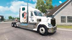La peau des filles d'Anime de combat pour un tracteur Freightliner pour American Truck Simulator