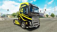 Les peaux Noires Et Jaunes chez Volvo trucks pour Euro Truck Simulator 2