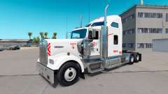 La peau Heartland Express, [blanc] de camion Kenworth pour American Truck Simulator