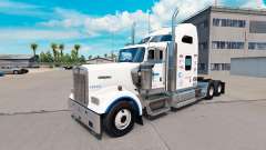 La peau Céladon Logistique sur le camion Kenworth W900 pour American Truck Simulator