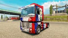 La peau de la France Copa 2014 sur un tracteur Renault pour Euro Truck Simulator 2