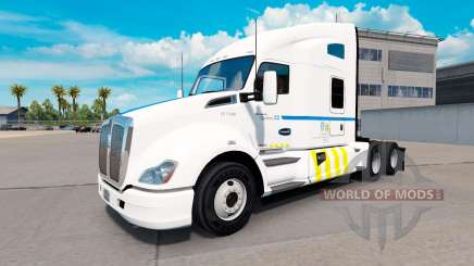 La peau des Transports du Québec sur tracteur Kenworth pour American Truck Simulator
