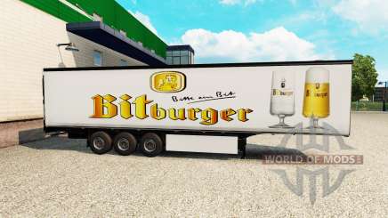 La peau Bitburger sur la remorque pour Euro Truck Simulator 2