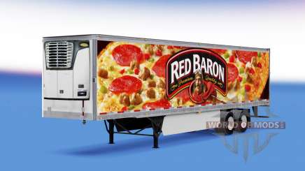 Red Baron Haut auf der reefer-trailer für American Truck Simulator