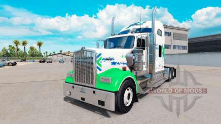 La peau All Star FJ Service sur le camion Kenworth W900 pour American Truck Simulator