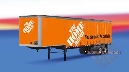 Rideau semi-remorque Home Depot pour American Truck Simulator