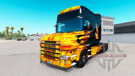 La peau Chaude de Monter sur tracteur Scania T pour American Truck Simulator